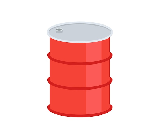 Icona isolata del vettore del tamburo dell'olio. Illustrazione di emoji del barilotto. Emoticon isolata del vettore del tamburo dell'olio