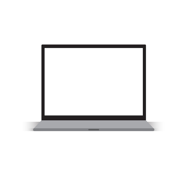 Icona isolata portatile del computer portatile su fondo bianco