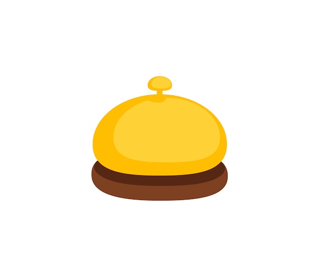 Icona isolata vettore Bellhop Bell Illustrazione Emoji Emoticon vettore campana dell'hotel