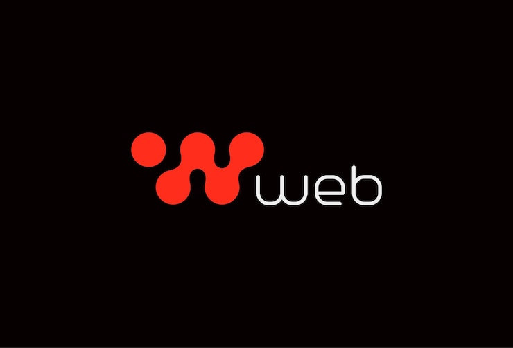 Vettore icona logo web lettera astratta w punti collegare modello logo per laboratorio di chimica sistema it