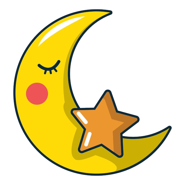 Icona luna Illustrazione cartoon dell'icona vettore luna per il web