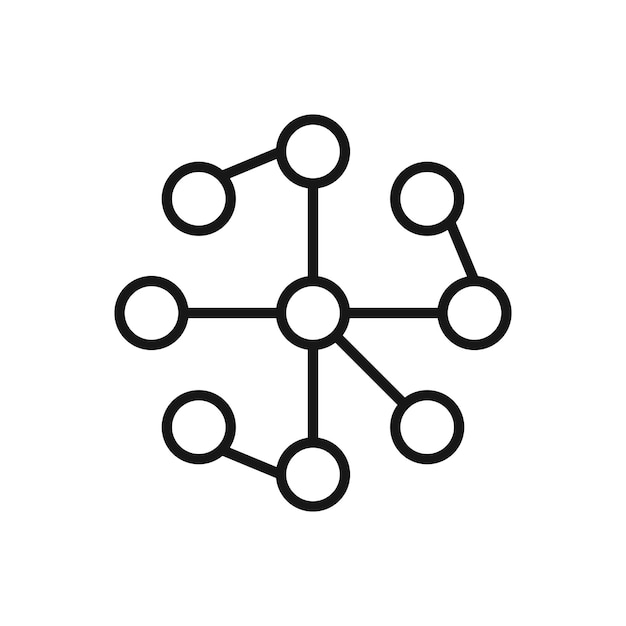 Icona modificabile di illustrazione vettoriale di rete isolata su sfondo bianco utilizzata per il sito web di presentazione o l'app mobile