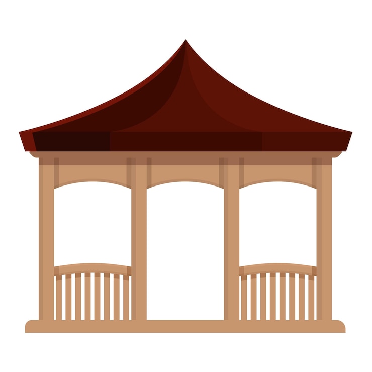 Vettore icona pergola estiva vettore cartoon casa nuziale giardino domestico