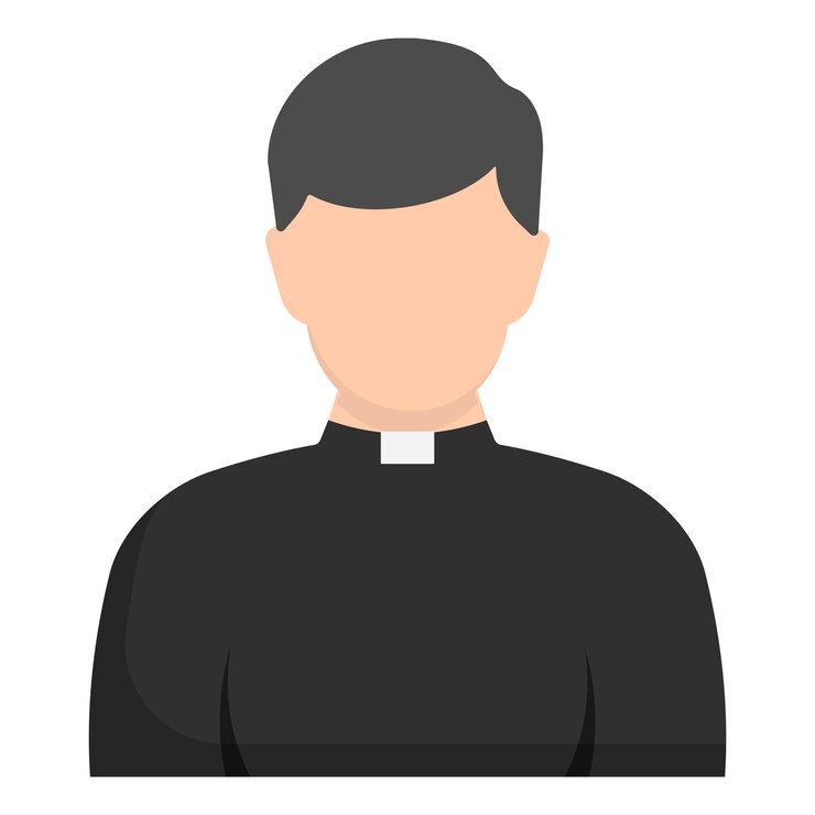 Vettore icona piana del sacerdote cattolico illustrazione vettoriale