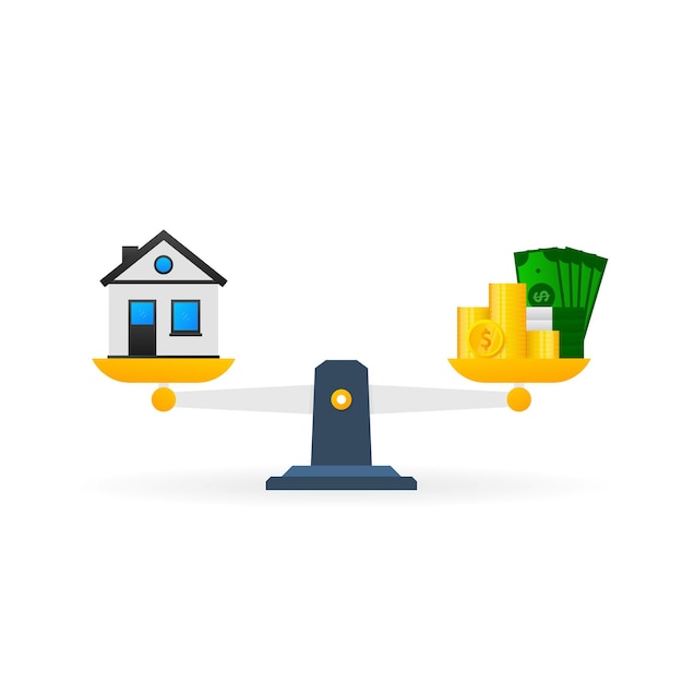 Icona piatta con illustrazione isometrica 3d del denaro della casa Isometrica finanziaria