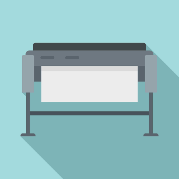 Icona plotter Illustrazione piatta dell'icona vettoriale del plotter per il web design