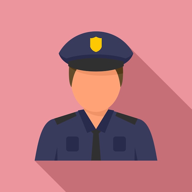 Icona poliziotto Illustrazione piatta dell'icona vettoriale poliziotto per il web design