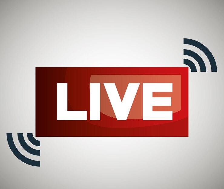 Vettore icona pulsante live streaming design