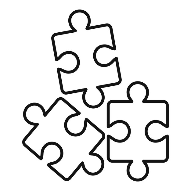 Icona puzzle sociologici Icona vettoriale puzzle sociologici per il web design isolato su sfondo bianco