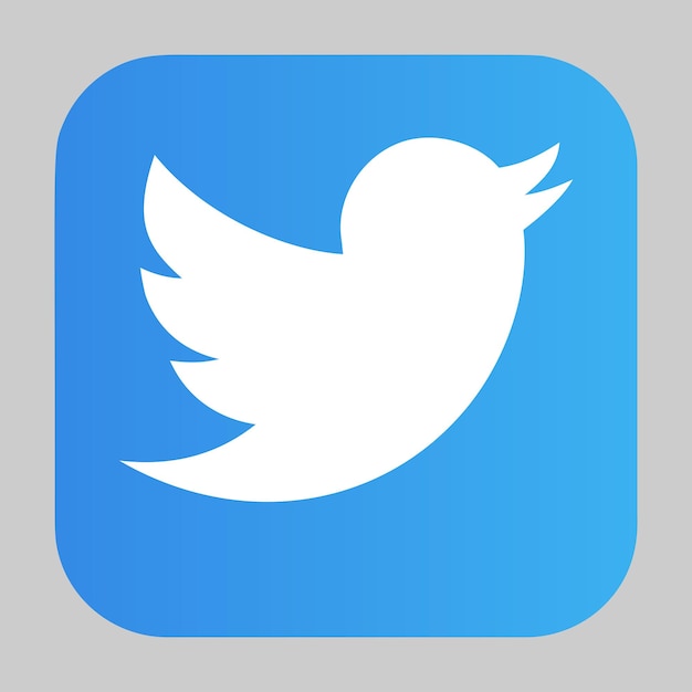 Icona quadrata logo Twitter