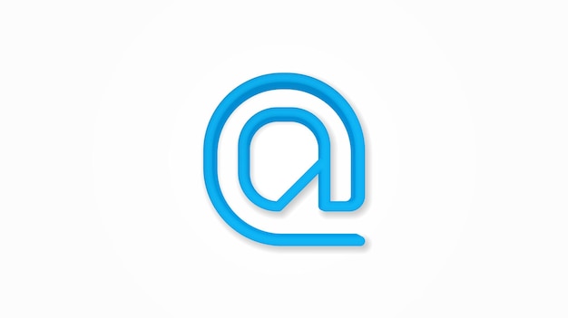 Icona realistica del simbolo e-mail Illustrazione vettoriale 3d Pittogramma a colori della linea isolata Ombre trasparenti