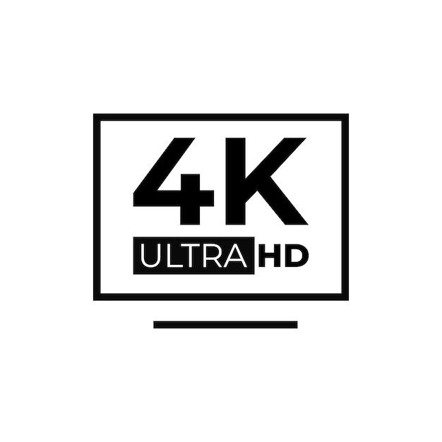 Icona risoluzione 4k ultra hd