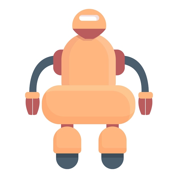 Icona robot vettore cartone animato Programma tecnico di istruzione per bambini
