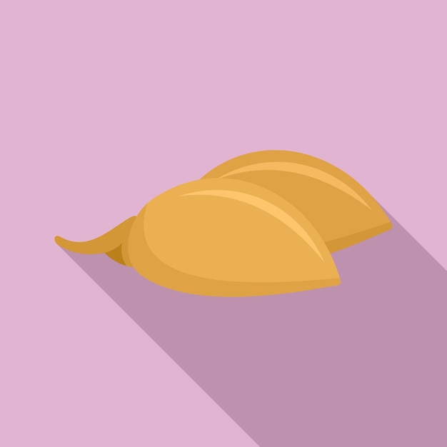 Icona seme crudo di riso Illustrazione piatta dell'icona vettoriale di seme crudo di riso per il web design