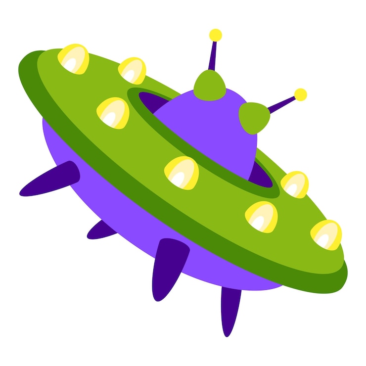 Vettore icona stella ufo cartoon di stella ufo icona vettoriale per il web design isolato su sfondo bianco