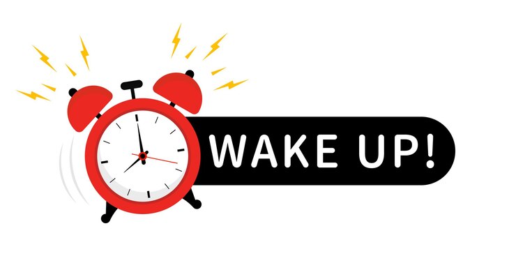 Icona sveglia Il buongiorno squilla la sveglia e la mattina si sveglia