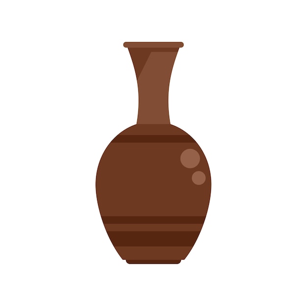 Icona tradizionale dell'anfora vettore piatto Vaso in ceramica isolata