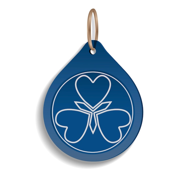 Icona trinket blu Illustrazione realistica dell'icona vettoriale trinket blu per il web design