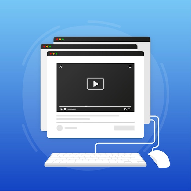 Icona tutorial dal vivo su sfondo bianco Banner tutorial video