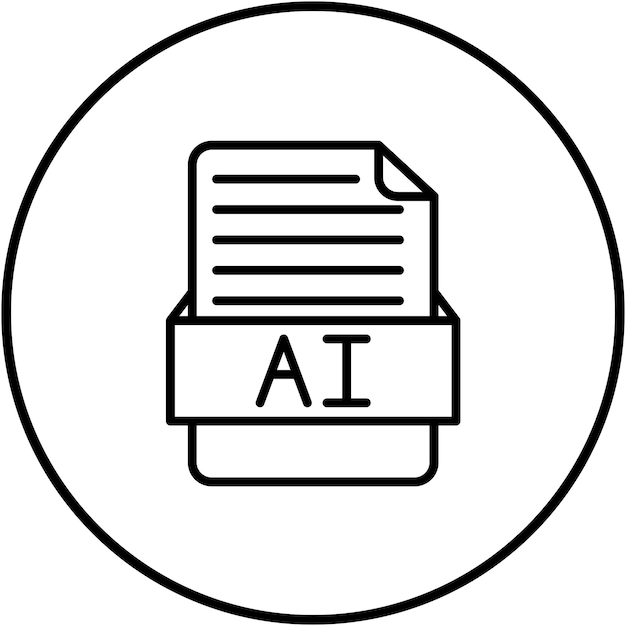 Icona vettoriale AI Può essere utilizzata per il set di icone dei formati di file