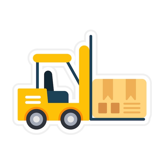 Icona vettoriale del carrello elevatore può essere utilizzata per il set di icone di consegna e logistica