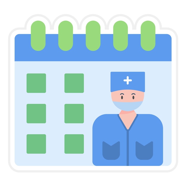 Icona vettoriale del giorno di visita al medico Può essere utilizzata per l'icona di medicina