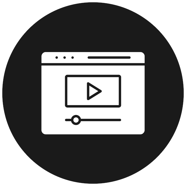 Icona vettoriale del tutorial video Può essere utilizzata per l'icona di apprendimento