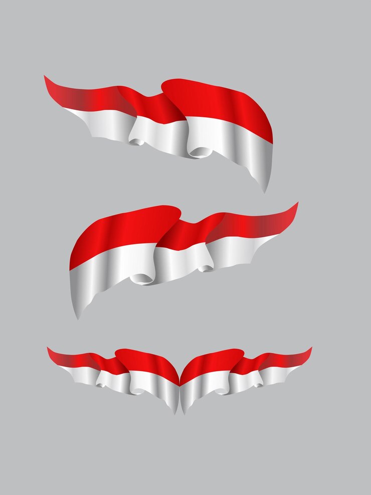 Vettore icona vettoriale della bandiera indonesiana