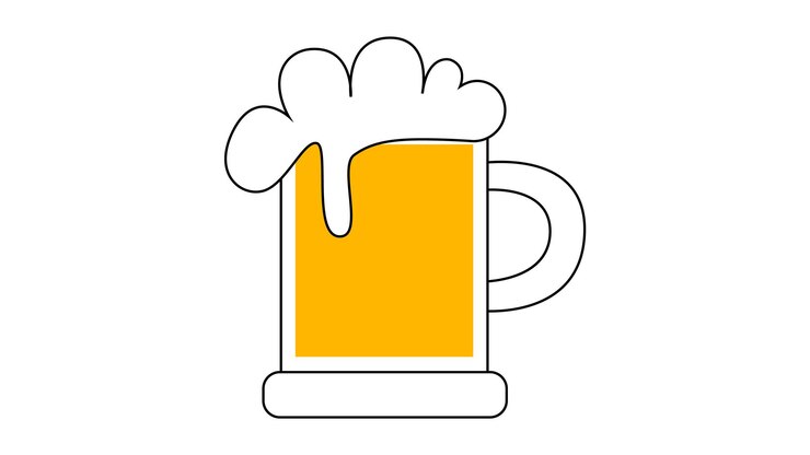 Icona vettoriale della tazza di birra