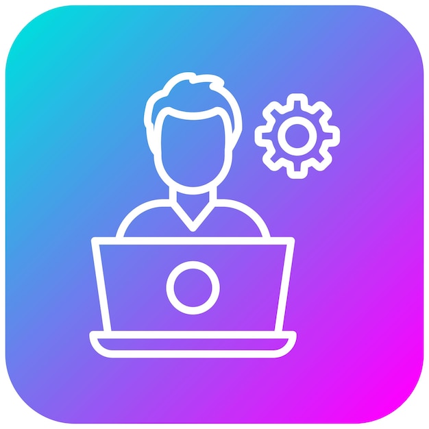 Icona vettoriale dello sviluppatore di software Può essere utilizzata per l'icona di programmazione informatica