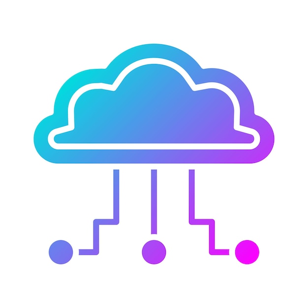 Icona vettoriale di cloud computing può essere utilizzata per l'icona di Web Hosting