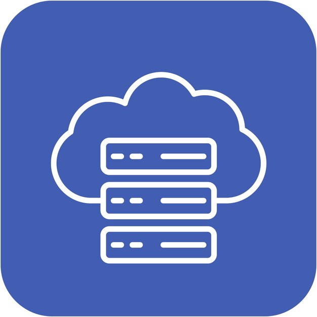 Icona vettoriale di dati cloud Può essere utilizzata per i set di icone Business e HR