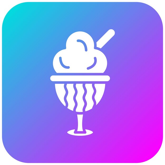 Icona vettoriale di gelato Può essere utilizzata per il set di icone del ristorante