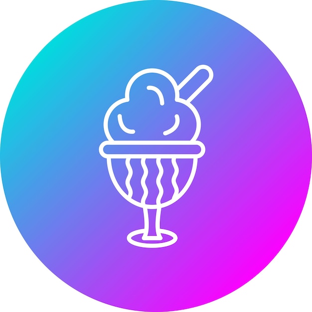 Icona vettoriale di gelato Può essere utilizzata per il set di icone del ristorante