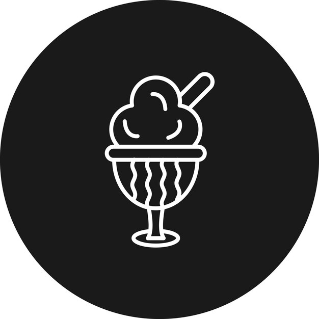 Icona vettoriale di gelato Può essere utilizzata per il set di icone del ristorante