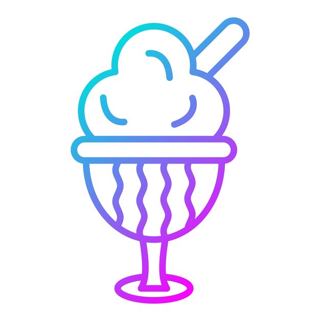 Icona vettoriale di gelato Può essere utilizzata per il set di icone del ristorante