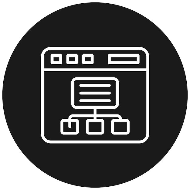 Icona vettoriale di gerarchia del sito web Può essere utilizzata per l'icona di programmazione informatica