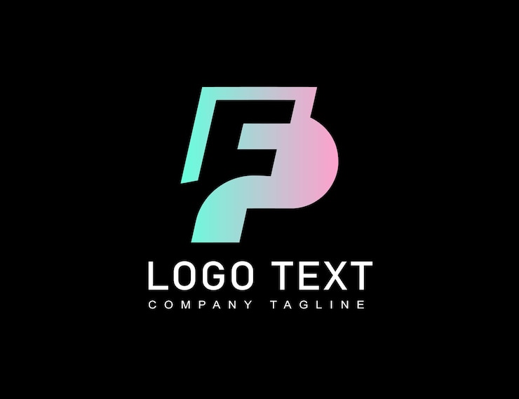 Vettore icona vettoriale di progettazione del logo fp