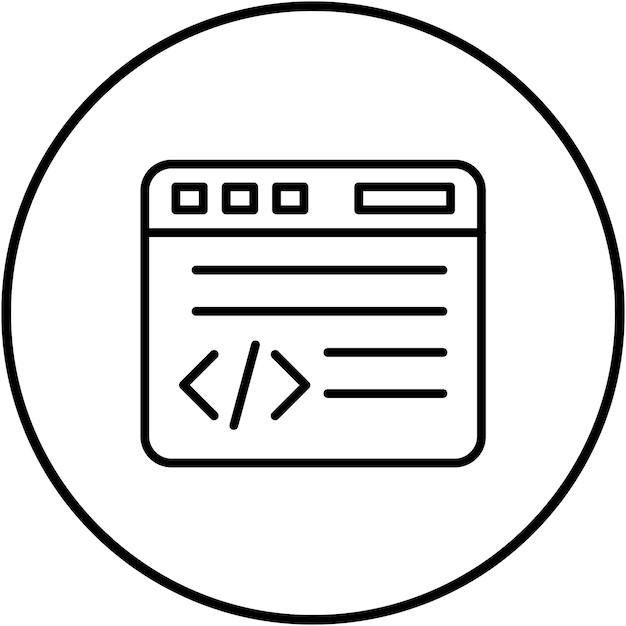 Icona vettoriale di programmazione Può essere utilizzata per il set di icone di programmazione informatica