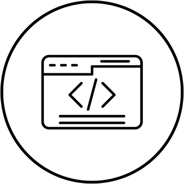 Icona vettoriale di programmazione web Può essere utilizzata per il set di icone di marketing