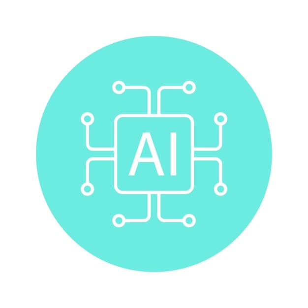 icona vettoriale di simbolo di intelligenza artificiale