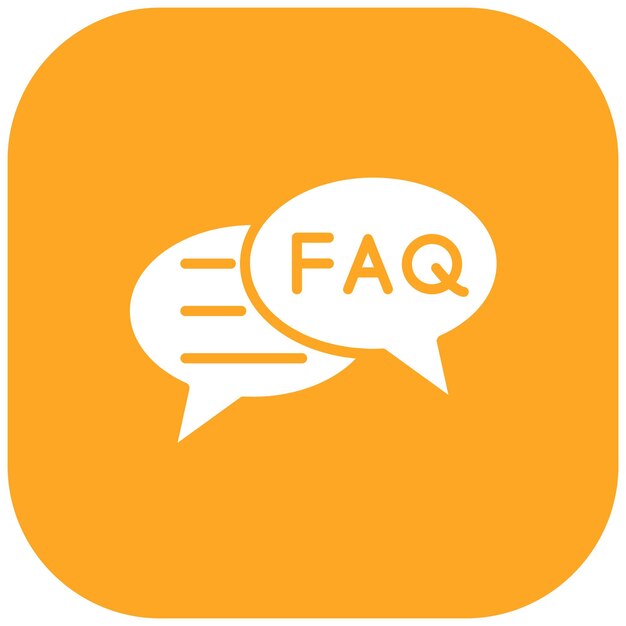 Icona vettoriale FAQ Può essere utilizzata per i set di icone delle comunicazioni