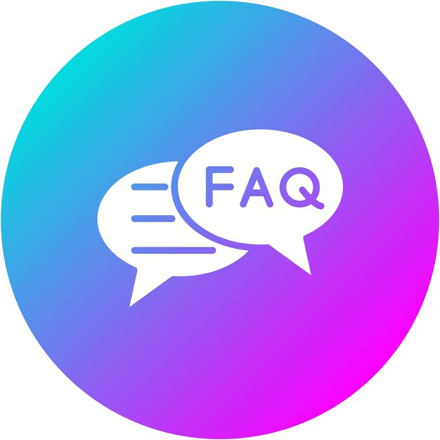 Icona vettoriale FAQ Può essere utilizzata per i set di icone delle comunicazioni