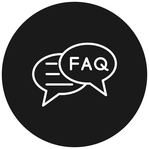 Icona vettoriale FAQ Può essere utilizzata per i set di icone delle comunicazioni