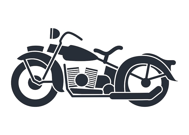 icona vettoriale retro motocicletta