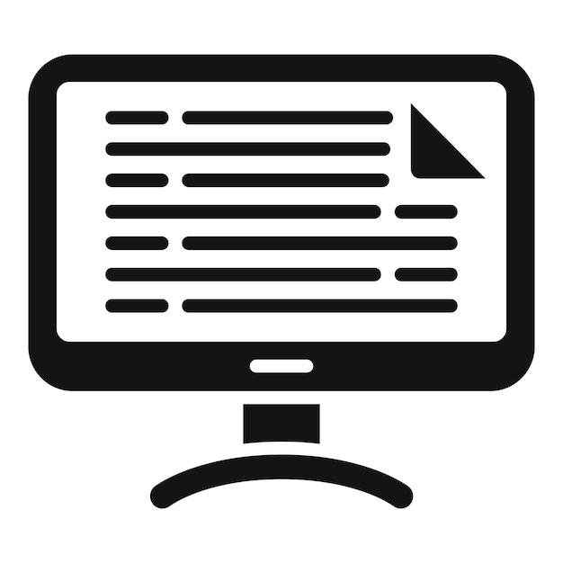 Icona webinar digitale vettore semplice Corso Web di persone online