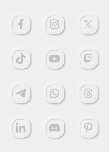 icone colorate dei social media