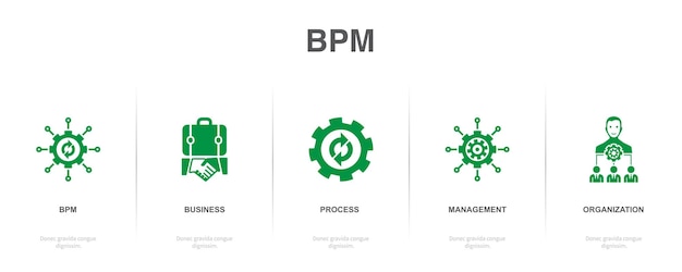 Icone dell'orario di esecuzione del piano di strategia della soluzione Modello di progettazione infografica Concetto creativo con 5 passaggi