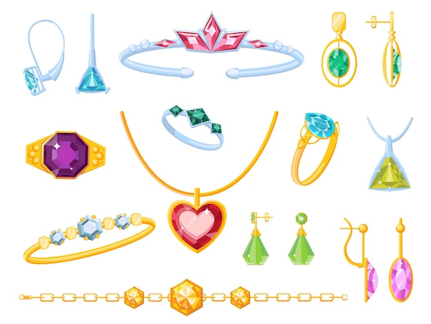 Icone della linea di forme di gemme, diamanti, cristalli e pietre gioiello. Contorno smeraldo, carato, zaffiro e rubino. Insieme di vettore di logo di brillanti di lusso lineare. Illustrazione del regalo di gioielli e diamanti
