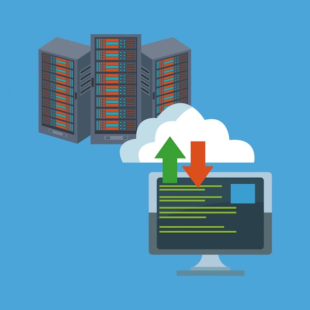 Icone della tecnologia del data center